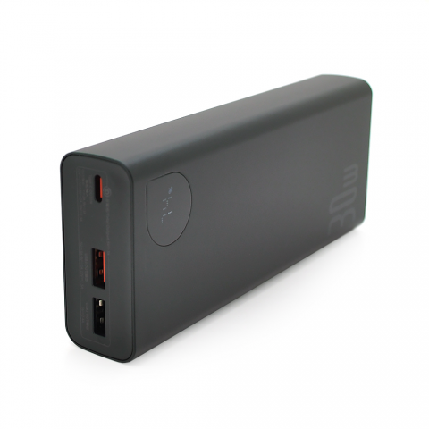 Будь заряжен Power Bank - Павербанк PowerBank Baseus Adaman2 Digital Display Fast Charge 20000mAh 30W, 2*USB+Type-C, Black, Q20