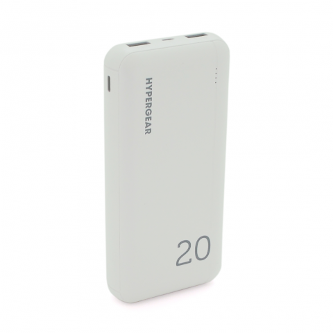 Будь заряджений Power Bank - Павербанк PowerBank Hypergear 20000mAh Fast Charge , 2*USB, White, Q24