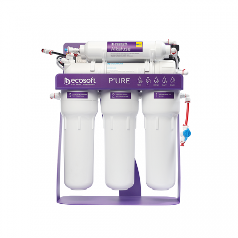 Водоподготовка Питьевая вода Фільтр зворотного осмосу Ecosoft P'URE Alkafuse з помпою на станині (MO675MALCPSECO)