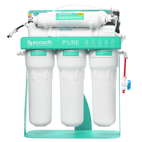 Водоподготовка Питьевая вода Фільтр зворотного осмосу Ecosoft P’URE AquaCalcium Mint з помпою на станині (MO675PSMACECO)