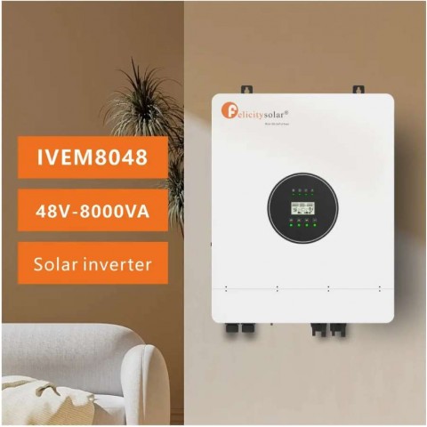 Будь заряжен Гибридный инвертор Felicity IVEM8048-LV (8 kW, 48V, 1 фаза, 1 MPPT)