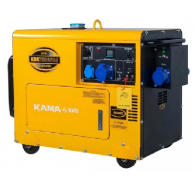 Генератор дизельный KDK7500SCA, 6.9KVA, однофазный 230V