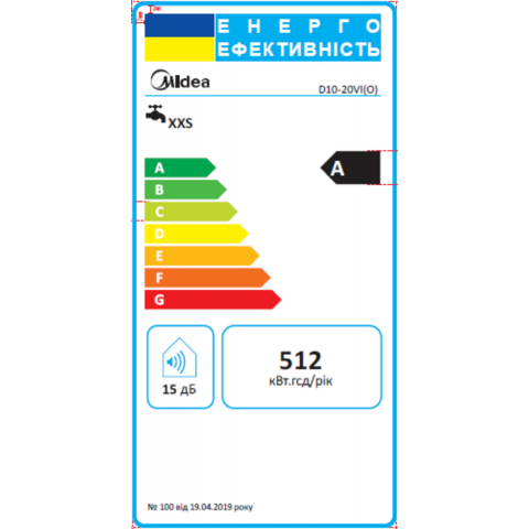 Отопление и нагрев воды Бойлеры, водонагреватели Водонагрівач MIDEA D10-20VI(O)