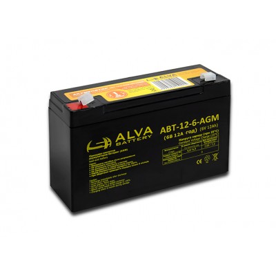 Аккумулятор свинцовый AGM АВТ-12-6-AGM (6V12AH)