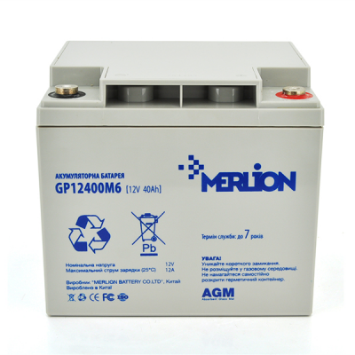 Аккумулятор MERLION GP12400M6 40Ah 12V AGM