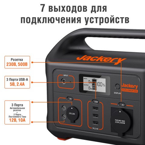 Генераторы Солнечный генератор Jackery 500 (Explorer 500 + SolarSaga 100W)