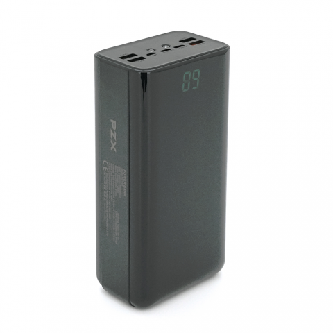 Будь заряджений Power Bank - Павербанк Powerbank PZX V50 50000mAh, PD 22.5W, 3xUSB2.0+USB3.0, 4 кабеля, Black/White, (1100g), Box