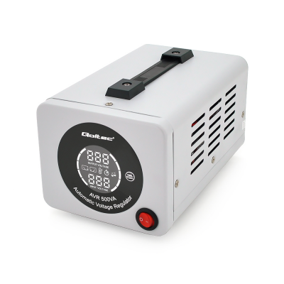 Стабилизатор Qoltec AVR-500VA, аналоговая индикация, 400W, 1 schuko, Q6