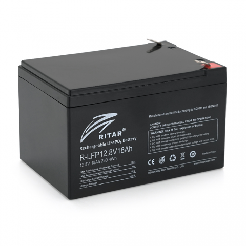 Будь заряжен Аккумуляторы  Аккумуляторная батарея Ritar LiFePO4 12,8V 18Ah 230.4WH  ( 150 x 98 x  95 (100) )   Q6
