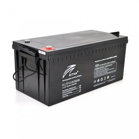 Будь заряжен Аккумуляторы  Аккумуляторная батарея Ritar LiFePO4 12,8V 300Ah  3840Wh ( 522 х 240 х 219 (224) ) Q1