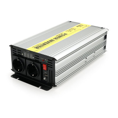 Инвертор напряжения RITAR RSC-1000, 12V/220V, 1000W с правильной синусоидой, 2xShuko, 1xUSB, клеммные провода, BOX, Q4