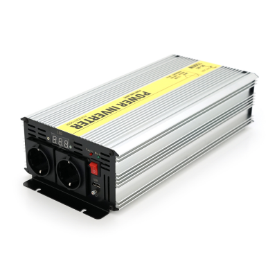 Инвертор напряжения RITAR RSC-1500, 12V/220V, 1500W с правильной синусоидой, 2xShuko, 1xUSB, клеммные провода, BOX, Q4