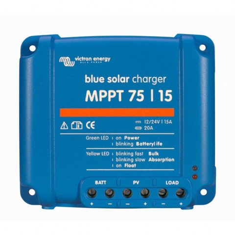 Будь заряжен Контроллер заряда Victron Energy BlueSolar MPPT 75/15-TR 15A, 12/24В