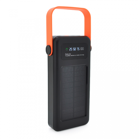 Будь заряджений Power Bank - Павербанк Power bank YM-635 30000mAh Solar, flashlight, Input:5V/2.1A(Micro-USB, Type-C, Lightning), Output:5V/2.1A(4xUSB), plastic, Black, BOX
