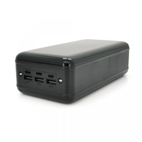 Будь заряжен Power Bank - Павербанк Power bank YM-391 50000 mAh, Input:5V/2.1A(micro USB, Type-C, Lighting), Output:5V /2.1A(3хUSB), plastic, Black, BOX