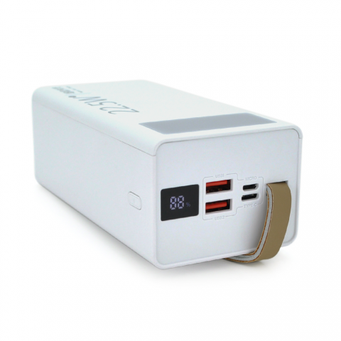 Будь заряжен Power Bank - Павербанк Power bank YM-354 40000mAh, flashlight,Input:5V/2.1A(micro USB,Type-C),Output: 5V /2.1A(2хUSB), Fast Charger PD22.5W(QC3.0)/Type-C,plastic,Black, BOX