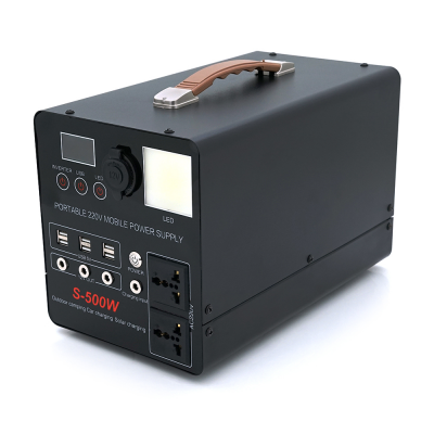 Портативный PowerBank S-500W, 220V/30A, 2*AC/220V+4*DC/12V+6*USB/5V, LED, Q2