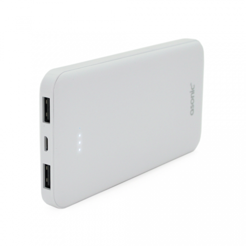 Будь заряджений Power Bank - Павербанк Powerbank ASONIC AS-P10 10000mAh, Output 2USB, White, (215g), Blister