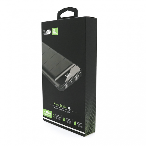 Будь заряджений Power Bank - Павербанк Powerbank KP KP-13 10000mAh, Output:2USB, White/Black, (310g), Blister