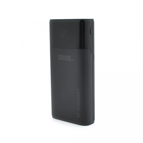 Будь заряжен Power Bank - Павербанк Powerbank Wozinsky WPB-001BK Bipow 30000mAh, Output: 4USB, 15W,  Black