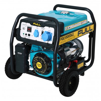 
					Генератор бензиновый FULL FGL 10000LE, 1-фазный 230V, 50Hz, 10kVA/8kW, бак 28 л, расход 3 л/ч, ручной/стартер (без АКБ), 720х530х610 мм, 87 кг