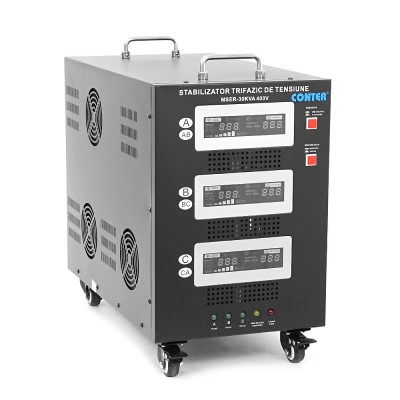 
					Стабилизатор напряжения Conter MSER-30KVA/24KW- 400V-V2 трехфазный,сервопривод,напольного монтажа,LED дисплей,диап225-450V,AC400±3%,колодка, 58kg