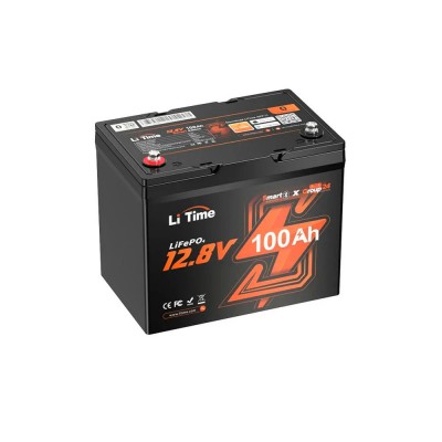 Акумуляторна батарея літій-залізо-фосфатна з Bluetooth 12.8В 100А*год LiFePO4 LiTime Group24 L12V100-100-GROUP24-BT-4-A70