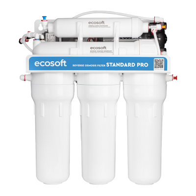 Фільтр зворотного осмосу Ecosoft Standard PRO з мінералізацією та помпою (MO550MPECOSTD)