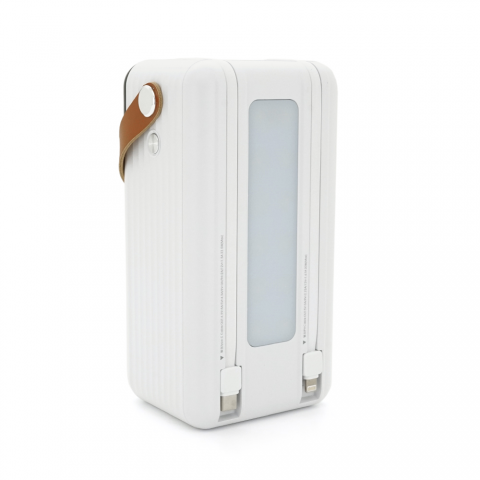 Power Bank Remax RPP-565 60000mAh, 2USB+Type-C+Lightning, QC/PD, 22.5W, Black/White, 1.34kg