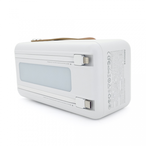 Power Bank Remax RPP-565 60000mAh, 2USB+Type-C+Lightning, QC/PD, 22.5W, Black/White, 1.34kg