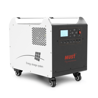 Must HBP1800-2024OS 2560W LiFePO4 LCD, 24VDC, PV /60A MPPT, 230V ±5%, 6000 cycle 80% DOD, 25°C, 4xUSB, 2x12V1A, Type-C, 3xAC 220V, 275*324*403, 24KG