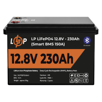 Аккумулятор LP LiFePO4 12V (12,8V) - 230 Ah (2944Wh) (Smart BMS 150А) с BT пластик