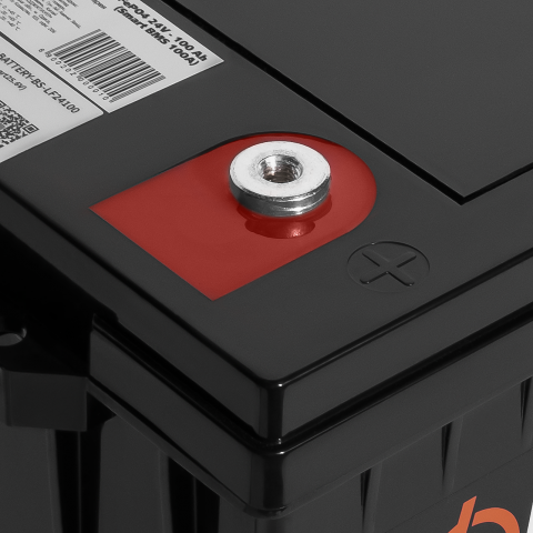 Будь заряжен Аккумуляторы  Аккумулятор LP LiFePO4 24V (25,6V) - 100 Ah (2560Wh) (Smart BMS 100А) с BT пластик