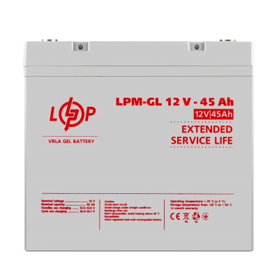 Аккумулятор гелевый LPM-GL 12V - 45 Ah