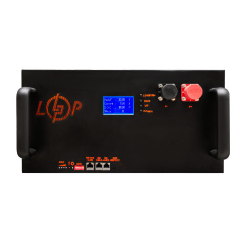 Будь заряжен Аккумуляторы  Аккумулятор LP LiFePO4 51,2V - 230 Ah (11776Wh) (Smart BMS 200A/100А) с LCD металл RM RS485/CAN