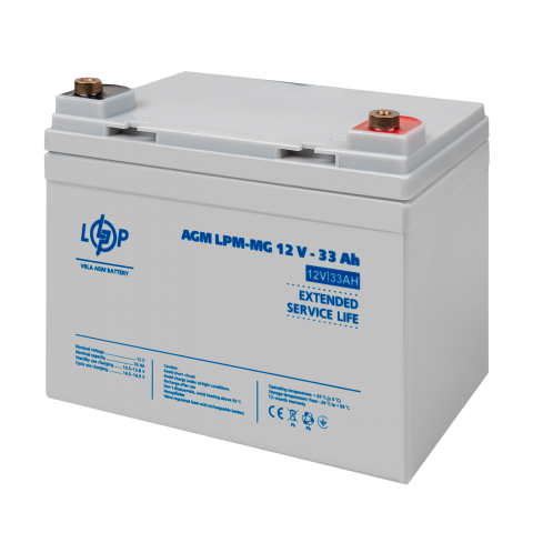 Будь заряджений Акумулятори Аккумулятор мультигелевый LPM-MG 12V - 33 Ah + справа