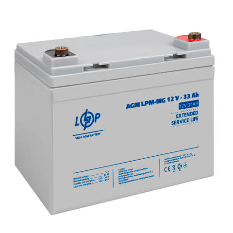 Будь заряджений Акумулятори Аккумулятор мультигелевый LPM-MG 12V - 33 Ah + справа
