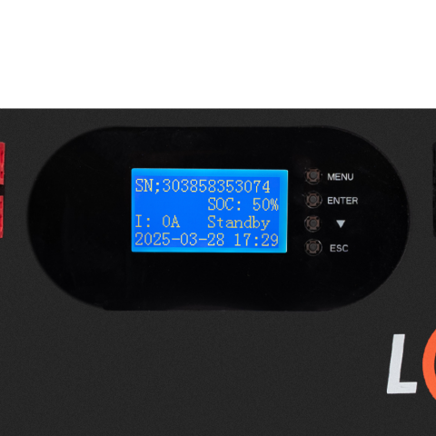 Будь заряжен Аккумуляторы  Аккумулятор LP LiFePO4 51,2V - 120 Ah 6000Wh (Smart BMS 100A) с LCD RM AB RS485/CAN