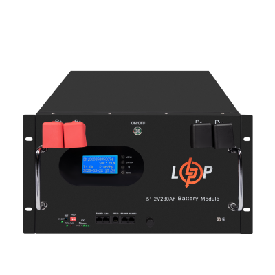Аккумулятор LP LiFePO4 51,2V - 230 Ah (11776Wh) (Smart BMS 200A) с LCD RM AB RS485/CAN