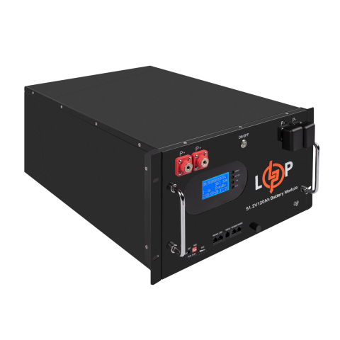Будь заряжен Аккумуляторы  Аккумулятор LP LiFePO4 51,2V - 230 Ah (11776Wh) (Smart BMS 200A) с LCD RM AB RS485/CAN