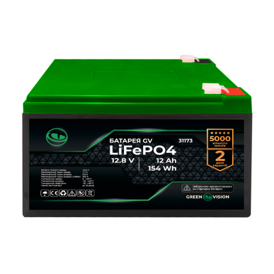 Аккумулятор GV LiFePО4 12,8V - 12Ah (154Wh)