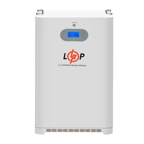 Будь заряжен Аккумуляторы  Аккумулятор LP LiFePO4 51,2V - 280 Ah (14336 Wh) (Smart BMS 200A) с LCD AB RS485/CAN