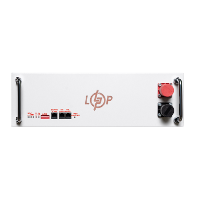 Аккумулятор LP LiFePO4 51,2V - 100 Ah (5120Wh) (BMS SP 100A/50А) RM RS485/CAN LCD WH