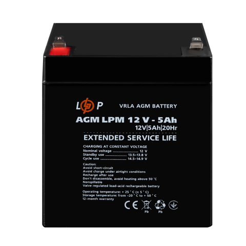 Будь заряджений Акумулятори Аккумулятор AGM LPM 12V - 5 Ah