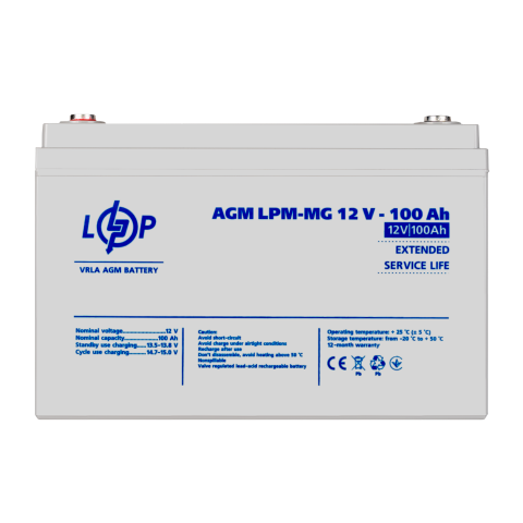 Будь заряджений Акумулятори Аккумулятор мультигелевый LPM-MG 12V - 100 Ah