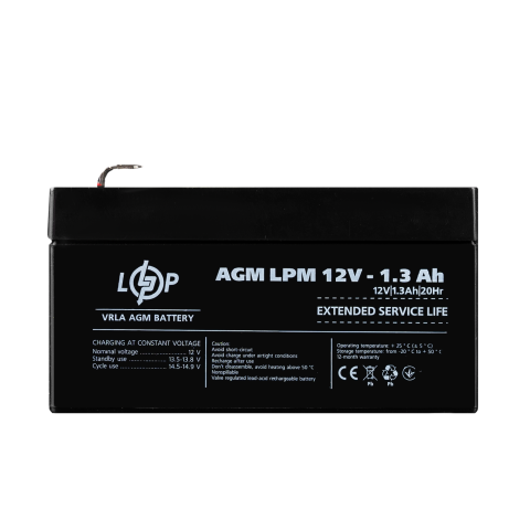 Будь заряджений Акумулятори Аккумулятор AGM LPM 12V - 1.3 Ah