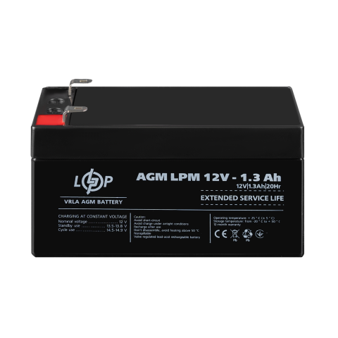 Будь заряджений Акумулятори Аккумулятор AGM LPM 12V - 1.3 Ah
