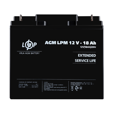 Будь заряджений Акумулятори Аккумулятор AGM LPM 12V - 18 Ah