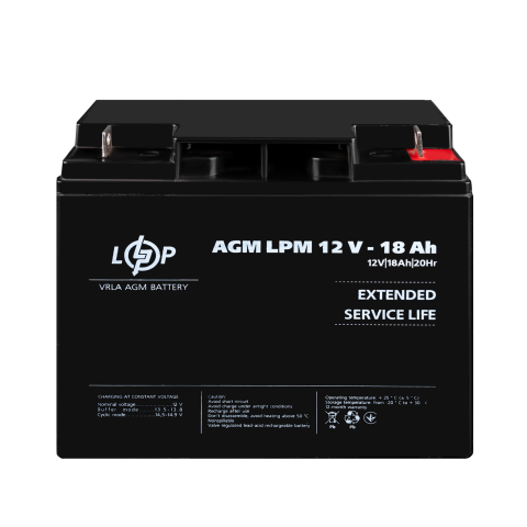 Будь заряджений Акумулятори Аккумулятор AGM LPM 12V - 18 Ah