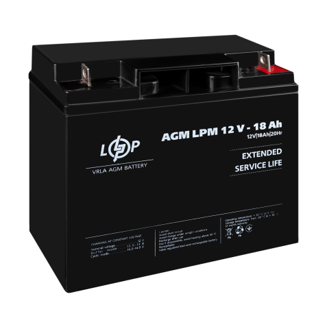 Будь заряджений Акумулятори Аккумулятор AGM LPM 12V - 18 Ah